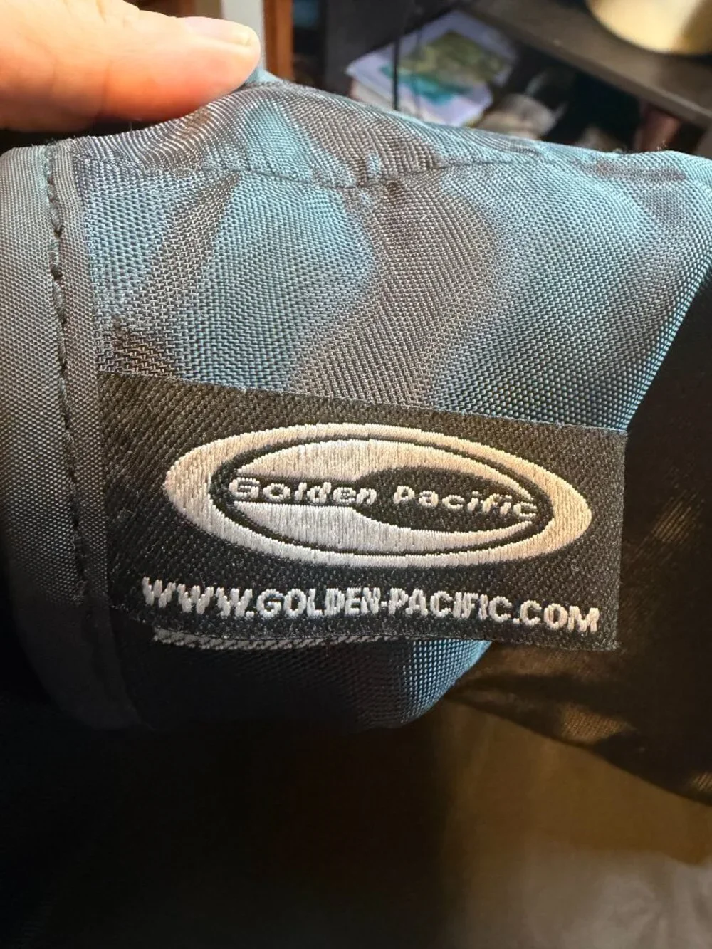 Golden Pacific Black Faux Leather Duffle Bag with Velocity Credit Union Logo